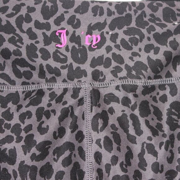Juicy Couture Sport Black Leopard Print Leggings size medium - Picture 8 of 10